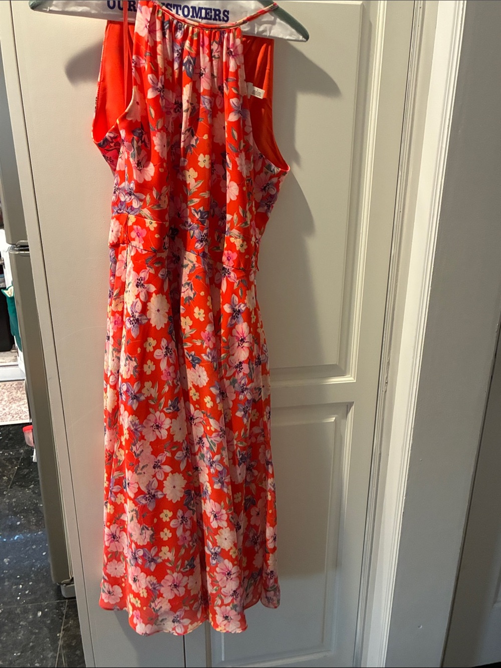 Eliza J Floral Halter Midi Dress Sz 4